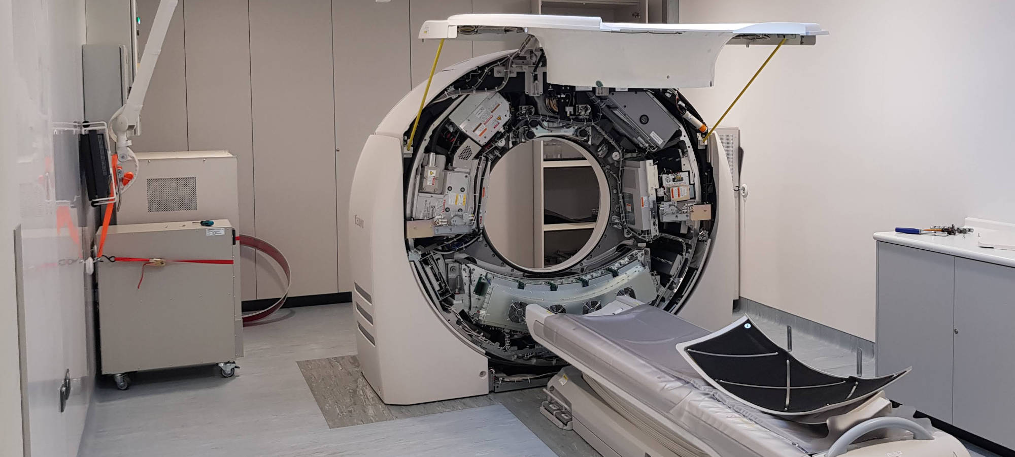 CT scanner being installed by Imaging Matters from Leamington Spa